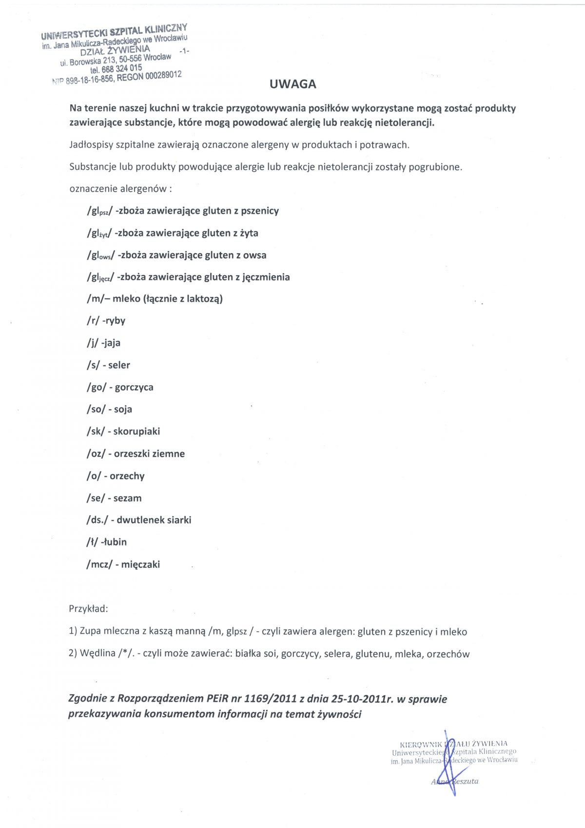 Alergeny od dnia 26-08-2024